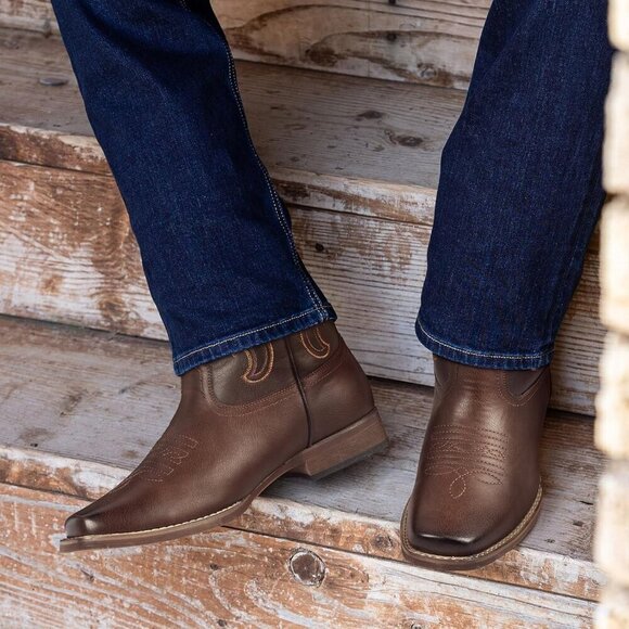 J's.o.l.e Cowboy Boots for Men Square Toe Western Boots Embroidered Country Boot - Picture 9 of 11